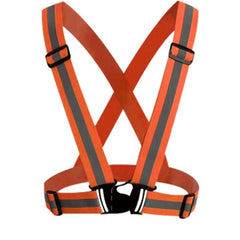 High-Visibility Reflective Safety Belt, Safety Waist Belt, and Safety Jacket Orange
