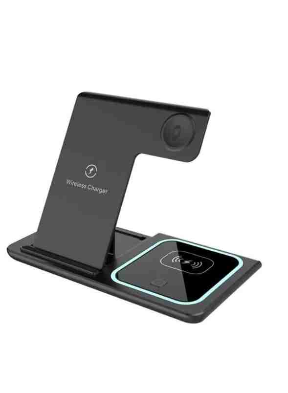 Versatile Foldable 3-in-1 15W Fast Wireless Charger for iPhone and Android Devices online in Dubai and UAE at Mumzar.com better value compared to Noon, Amazon.ae, Carrefour, and Dubizzle when you shop for adults and kids at Mumzar.com free delivery in Dubai, Abu Dhabi, Sharjah, Ajman, Umm Al Quwain, Fujairah, and Ras Al Khaimah.