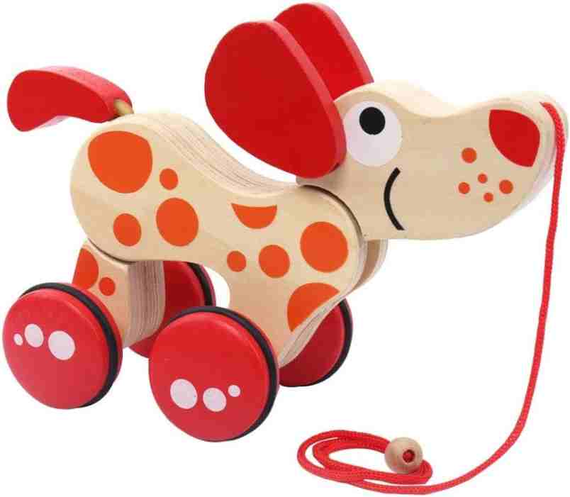 Kids' Walk-Along Puppy Wooden Toy: A Charming Companion for Playtime Adventures online in Dubai and UAE at Mumzar.com better value compared to Noon, Amazon.ae, Carrefour, and Dubizzle when you shop for adults and kids at Mumzar.com free delivery in Dubai, Abu Dhabi, Sharjah, Ajman, Umm Al Quwain, Fujairah, and Ras Al Khaimah.