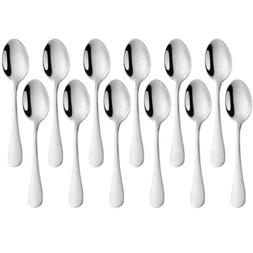 Stainless Steel Espresso Spoons - Set of 12 Mini Coffee Spoons (4 Inches) Luxurious and Stylish Design online in Dubai and UAE at Mumzar.com better value compared to Noon, Amazon.ae, Carrefour, and Dubizzle when you shop for adults and kids at Mumzar.com free delivery in Dubai, Abu Dhabi, Sharjah, Ajman, Umm Al Quwain, Fujairah, and Ras Al Khaimah.