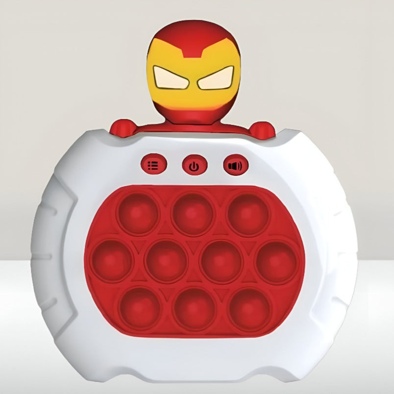 Ironman Pop Sensory Fidget Toy – Fun Stress Reliever for Kids and Adults in White/Red