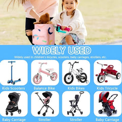 Large Capacity Baby Stroller Bag – Pink with Multiple Pockets for Easy Organization