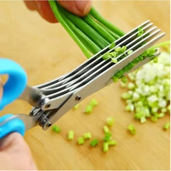 Multi-Functional Stainless Steel Kitchen Scissors – 3/5 Layer Cutter for Easy Chopping