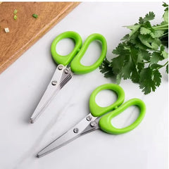 Multi-Functional Stainless Steel Kitchen Scissors – 3/5 Layer Cutter for Easy Chopping