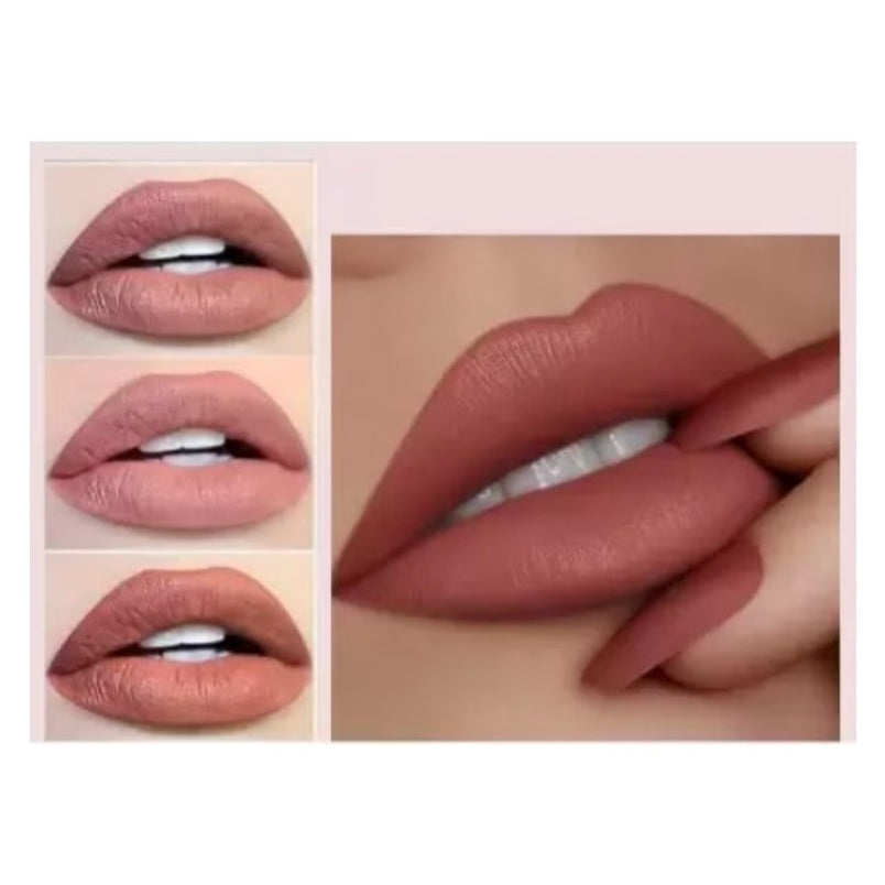 5-in-1 Nude Matte Lipstick – Long-Lasting and Moisturizing