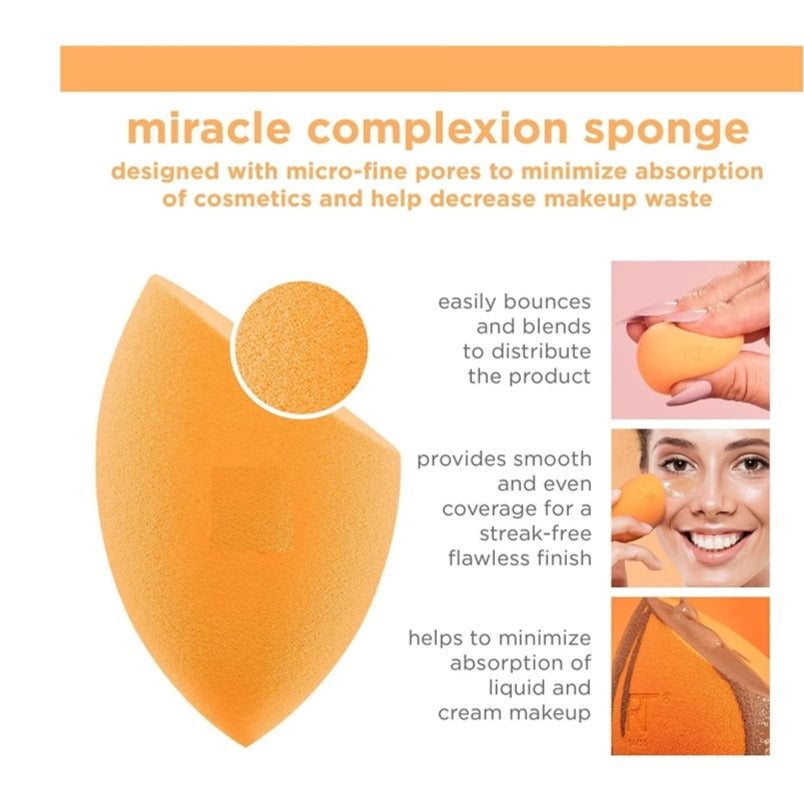 Face Real Makeup Sponge Miracle Complexion Orange Pack Of 4
