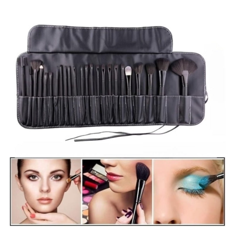 Deluxe Makeup Brush Set for Flawless Glamour Black
