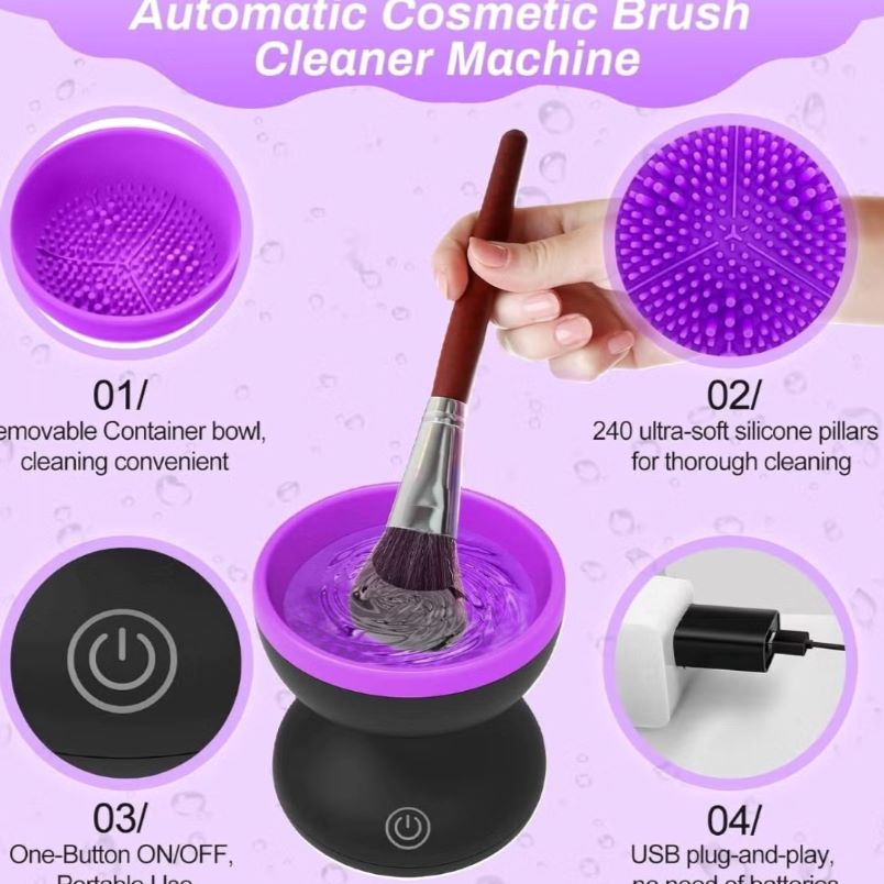 Ultimate Makeup Brush Cleaner – Quick & Easy Hygiene Solution (Purple