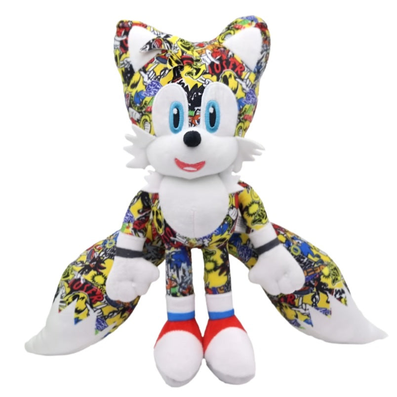 Colorful Fox Plush Toy with Fun Comic Print – Perfect for Hugs & Display (30cm)