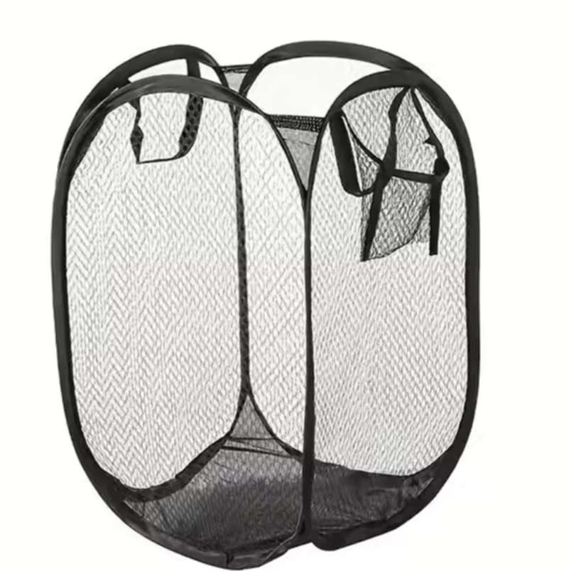 Mesh Pop-up Laundry Basket – Foldable & Large Capacity Storage for Dirty Clothes