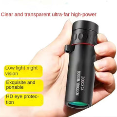 2000x24 HD Monocular Telescope – Mini Portable Mobile Phone Telescope with Holder for Outdoor Camping & Birdwatching