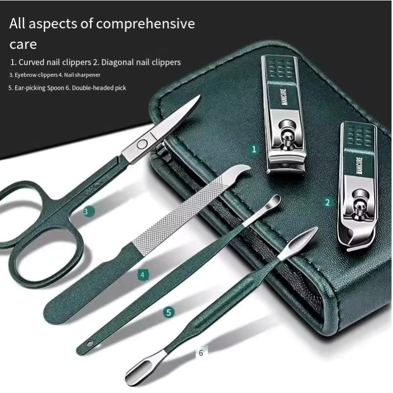 6-Piece Nail Scissors Set – Portable Manicure Beauty Tools for Men & Women