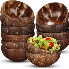 Natural Coconut Bowls – Wooden Serving Bowls for Salads & Snacks