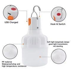 Outdoor USB Rechargeable LED Lamp – Bright Emergency Light for Camping & Fishing