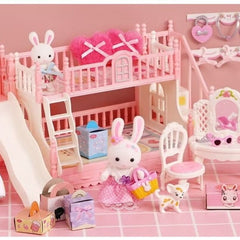 Play House Toy Set with Furniture and Dolls - Bedroom