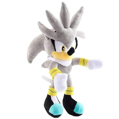 Plush Toy with Gray Spiky Hair and Turquoise Shoes – Silver Hedgehog Buddy for Kids