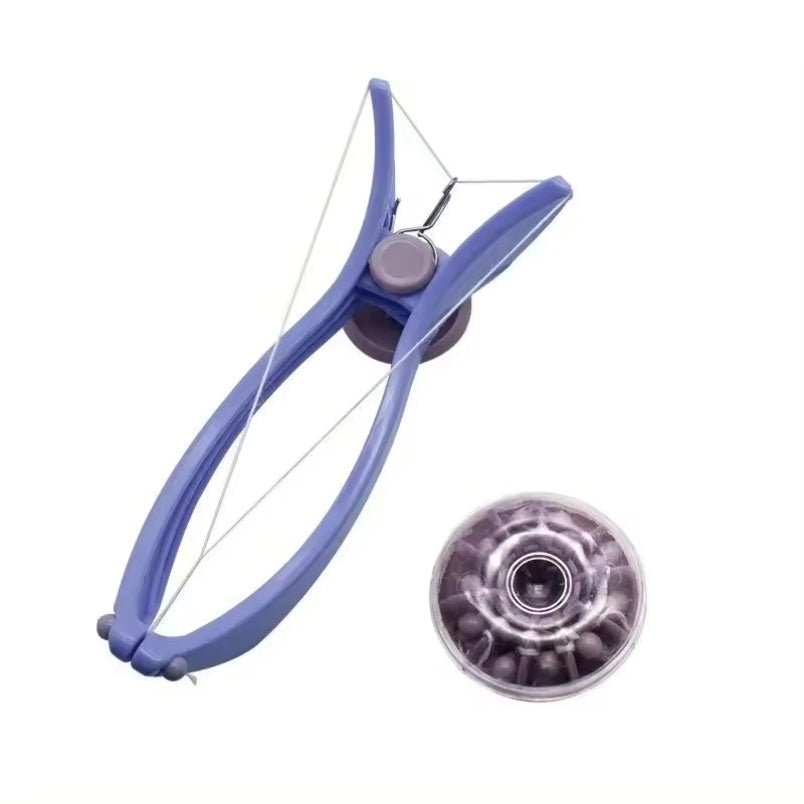 Portable Purple Facial Hair Remover – Gentle Threading for Smooth Skin