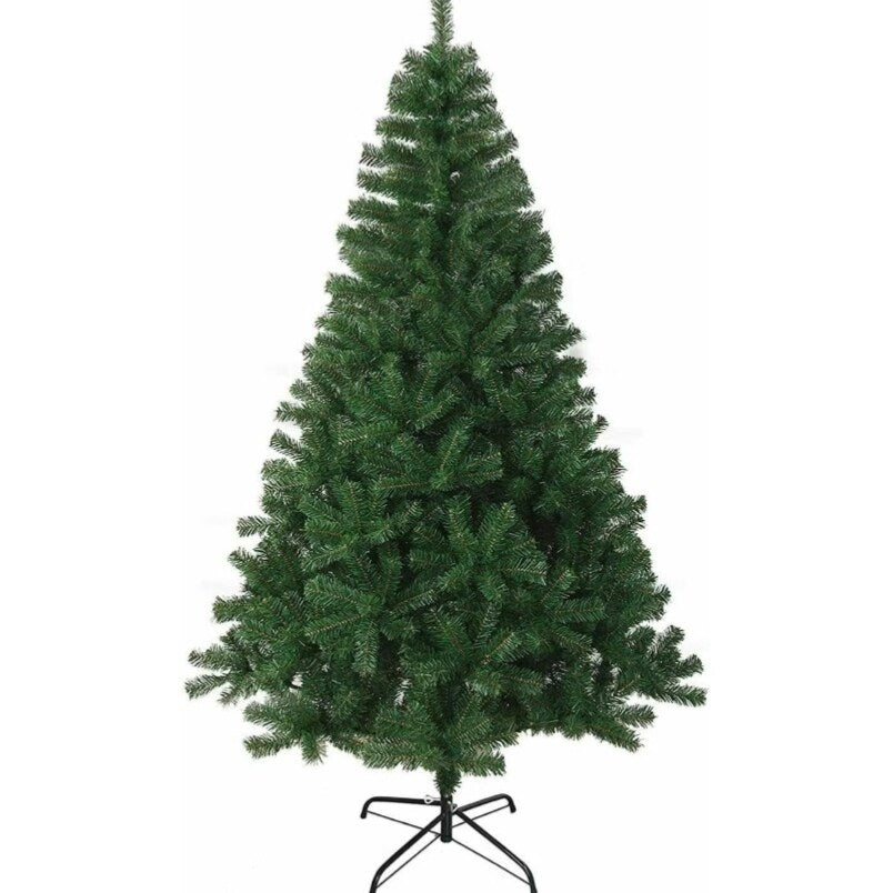 Premium 220cm Artificial Christmas Tree – Lush Green Pine with 1050 Branches and Sturdy Metal Base