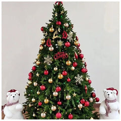 Premium 220cm Artificial Christmas Tree – Lush Green Pine with 1050 Branches and Sturdy Metal Base