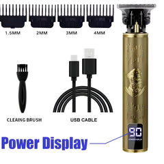 Professional T9 Hair Clipper for Men – Rechargeable Electric Trimmer for Precise Haircuts