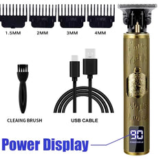 Professional T9 Hair Clipper for Men – Rechargeable Electric Trimmer for Precise Haircuts