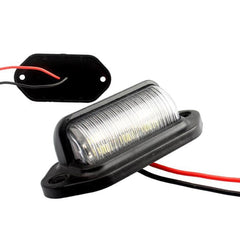 2PCS 6 LED Car License Number Plate Light For SUV Truck Trailer Van Tag Step Lamp White Bulbs Car Products License Plate Lights