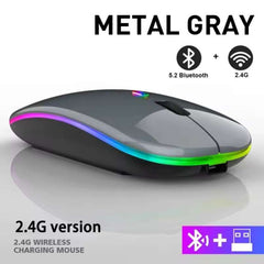 RGB Wireless Gaming Mouse – Rechargeable Bluetooth LED Mouse for PC & Laptop