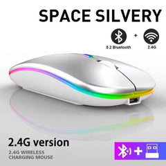 RGB Wireless Gaming Mouse – Rechargeable Bluetooth LED Mouse for PC & Laptop