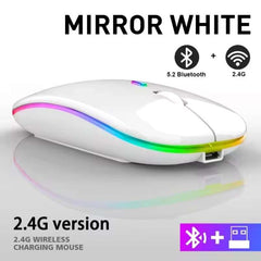 RGB Wireless Gaming Mouse – Rechargeable Bluetooth LED Mouse for PC & Laptop