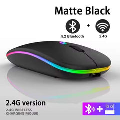 RGB Wireless Gaming Mouse – Rechargeable Bluetooth LED Mouse for PC & Laptop