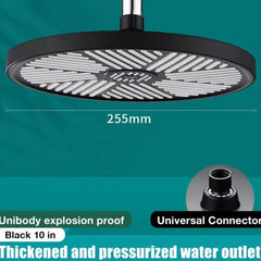 10-Inch High-Pressure Rainfall Shower Head – Water-Saving Top Rain Shower