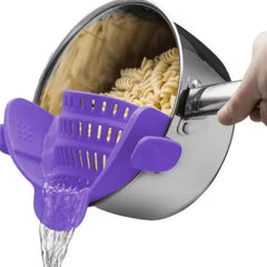 1PC Adjustable Silicone Clip-On Strainer – Easy Draining for Pots & Pans