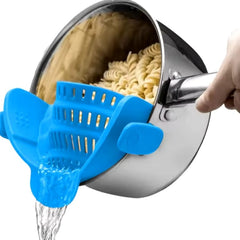 1PC Adjustable Silicone Clip-On Strainer – Easy Draining for Pots & Pans