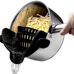 1PC Adjustable Silicone Clip-On Strainer – Easy Draining for Pots & Pans