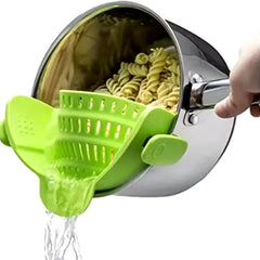 1PC Adjustable Silicone Clip-On Strainer – Easy Draining for Pots & Pans