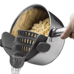 1PC Adjustable Silicone Clip-On Strainer – Easy Draining for Pots & Pans