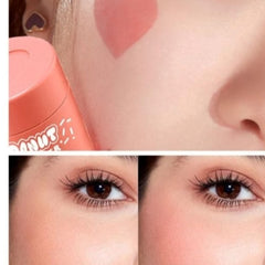 Rosy Cheeks Heart-Shaped Cushion Blusher – Flawless Glow in Almond Peach