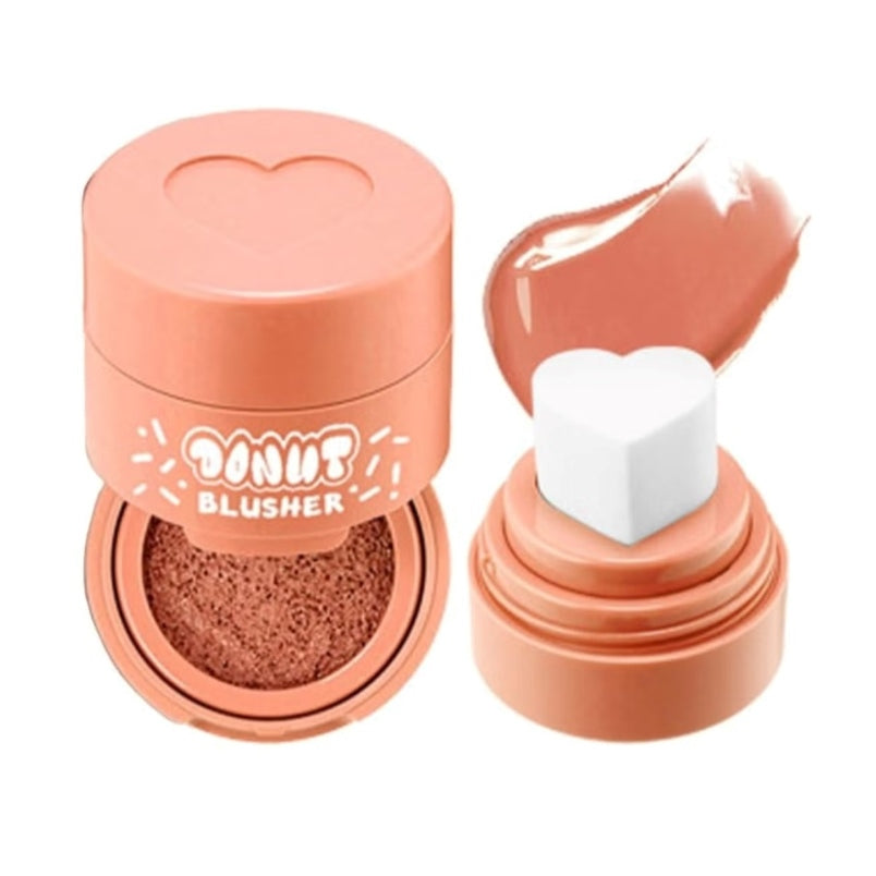 Rosy Cheeks Heart-Shaped Cushion Blusher – Flawless Glow in Almond Peach