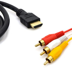 HDMI-compatible to 3RCA Cable One-way For HD Player Devices Capable Of Automatic Decoding