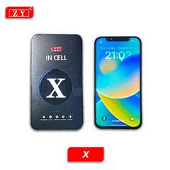 100% A ZY Incell لـ iPhone X XS Max 11 12 Pro Max 12Mini 13 Mini 14Plus مجموعة محول رقمي لشاشة اللمس LCD بديلة