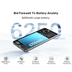 Global Version DOOGEE Note 58 Smartphone 32GB(8+24) 128GB 6.75" HD+ 90Hz Screen 6250mAh Battery Octa Core Processor Android 15