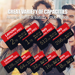 100% Original Lenovo 2TB Micro TF SD Card Class 10 TF Card 32GB 64GB 128GB 512GB SD Card for GoPro Hero 12 Memory Card