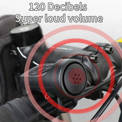 Bicycle Horn Electric Bike Bell 120DB Waterproof Bike Horn USB Rechargeable MTB Road Cycling Bicycle Alarm Horn Bike Accessories