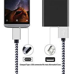 كابل USB من النوع C 2.4A شاحن بطارية سريع الشحن سلك كابل بيانات من النايلون المنسوج شاحن الهاتف المحمول لهواوي وسامسونج USB C