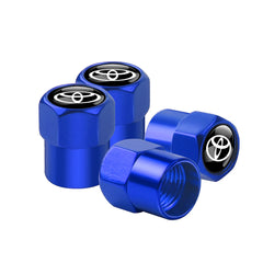 4PCS Car Badge Wheel Tires Valve Caps Metal Tyre Dust Covers For Toyota Fortuner Chr Verso Prius Hiace Trd Yaris Corolla Camry