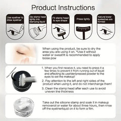 مجموعة ZVEV Lazy Lower Eyelash Stamp Eyeliner المقاومة للماء والعرق لا تفقد اللون 2 في 1 مناسبة للمبتدئين