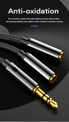 Headphone Splitter Cable 3.5mm Male to 2 Female Jack 3.5mm Extension Cable AUX Adapter for Phone Laptop MP3 Audio Splitter Cable