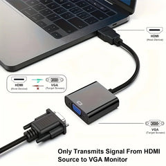 محول HDTV إلى VGA مطلي بالذهب الفاخر - متوافق عالميًا مع أجهزة متعددة - مثالي للكمبيوتر المكتبي والكمبيوتر المحمول