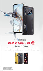Global Version Nubia Neo 3 GT 5G Mobile Phone 6000 mAh Battery 88W Charge 50MP Camera 6.8'' 120Hz OLED Unisoc T9100 Esim NFC