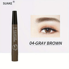 4 Splitted Head Eyebrow Pencil Long Last  Smudge Proof Waterproof Sweat Proof High Pigmented Easy Applying Liquid Eyebrow Pencil